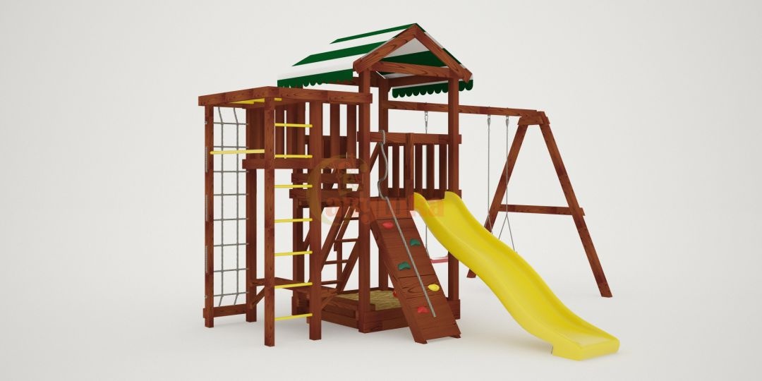 Детская площадка Савушка Мастер 3 - Махагон 4 сезона